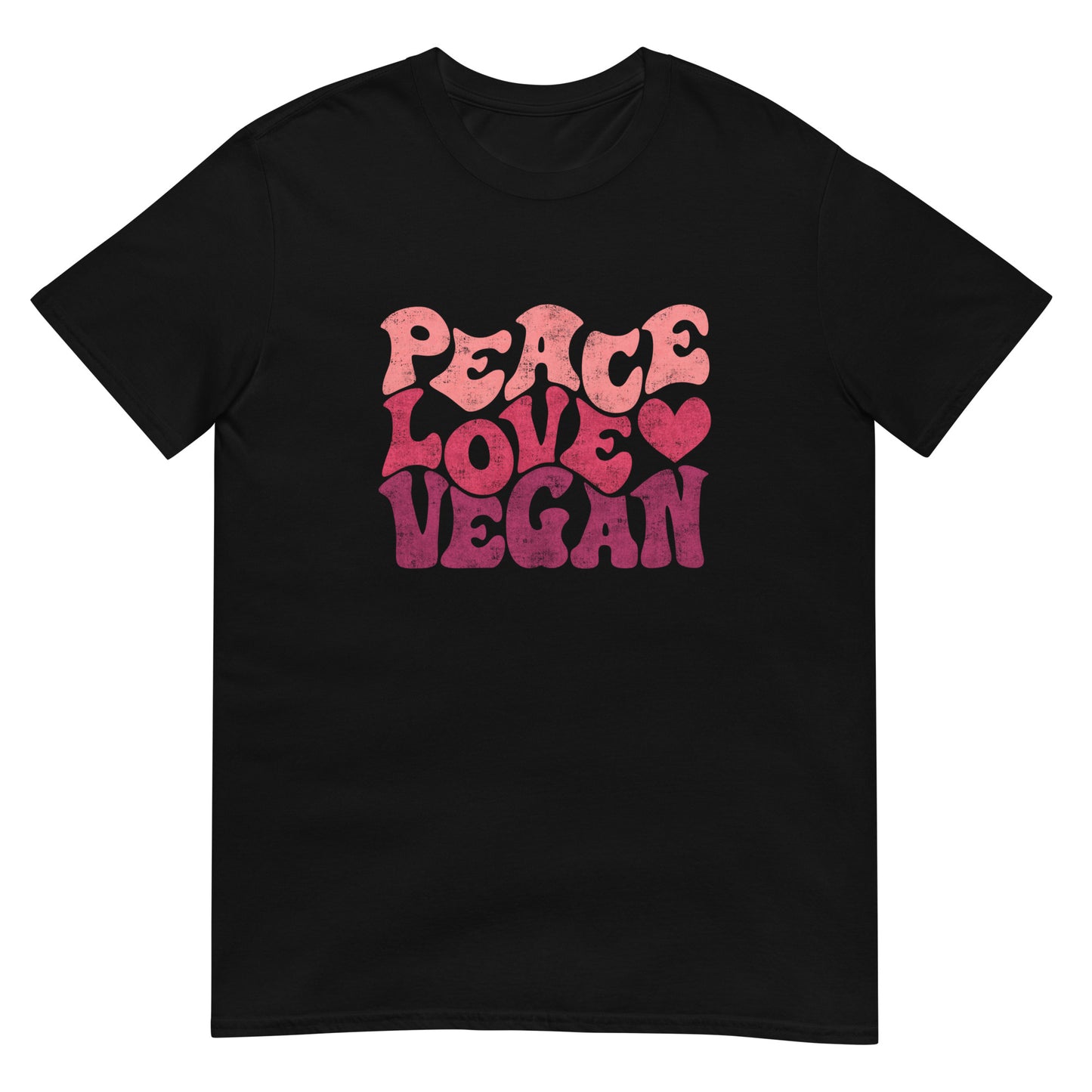 Peace, Love, Vegan Vintage Inspired Classic Fit Tee