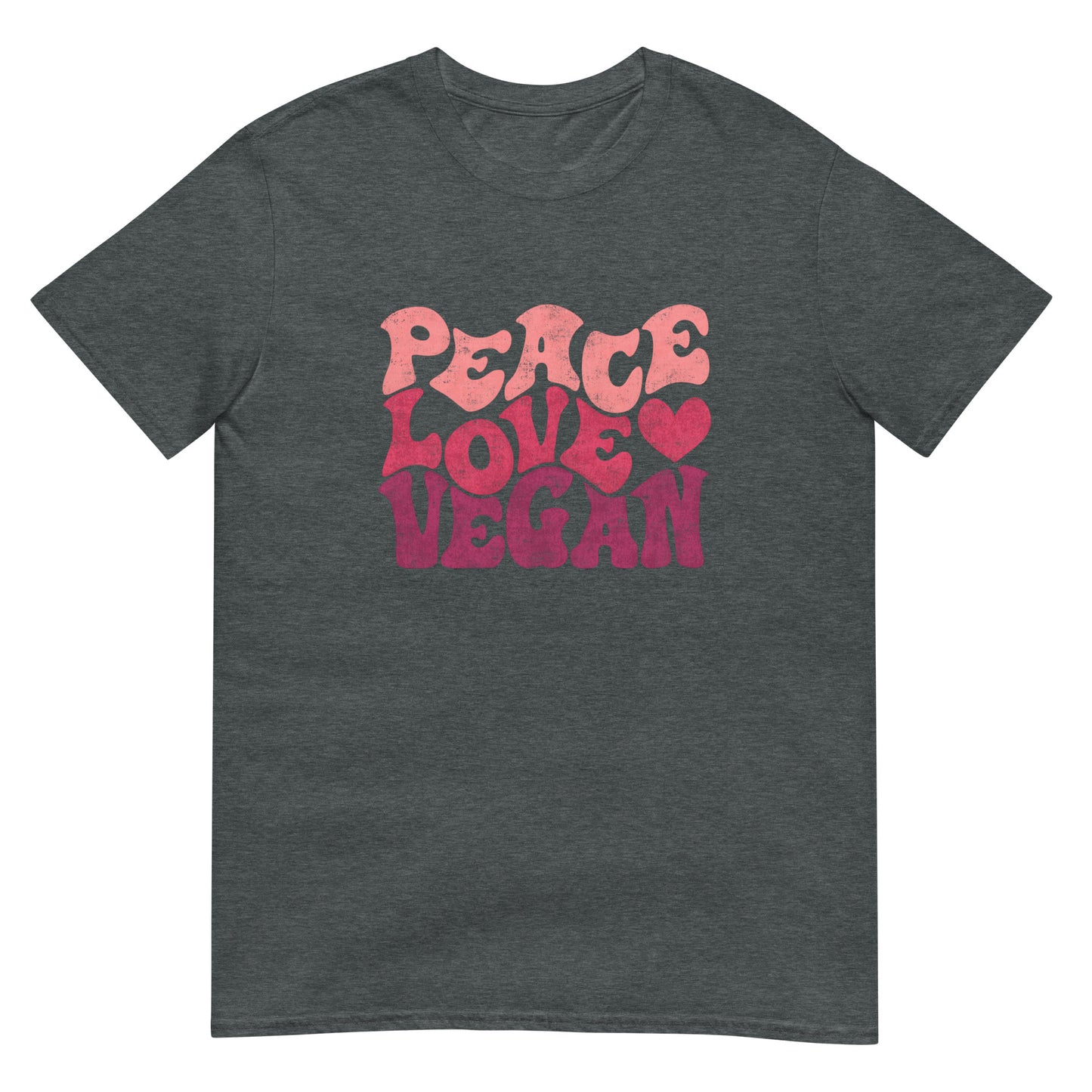 Peace, Love, Vegan Vintage Inspired Classic Fit Tee