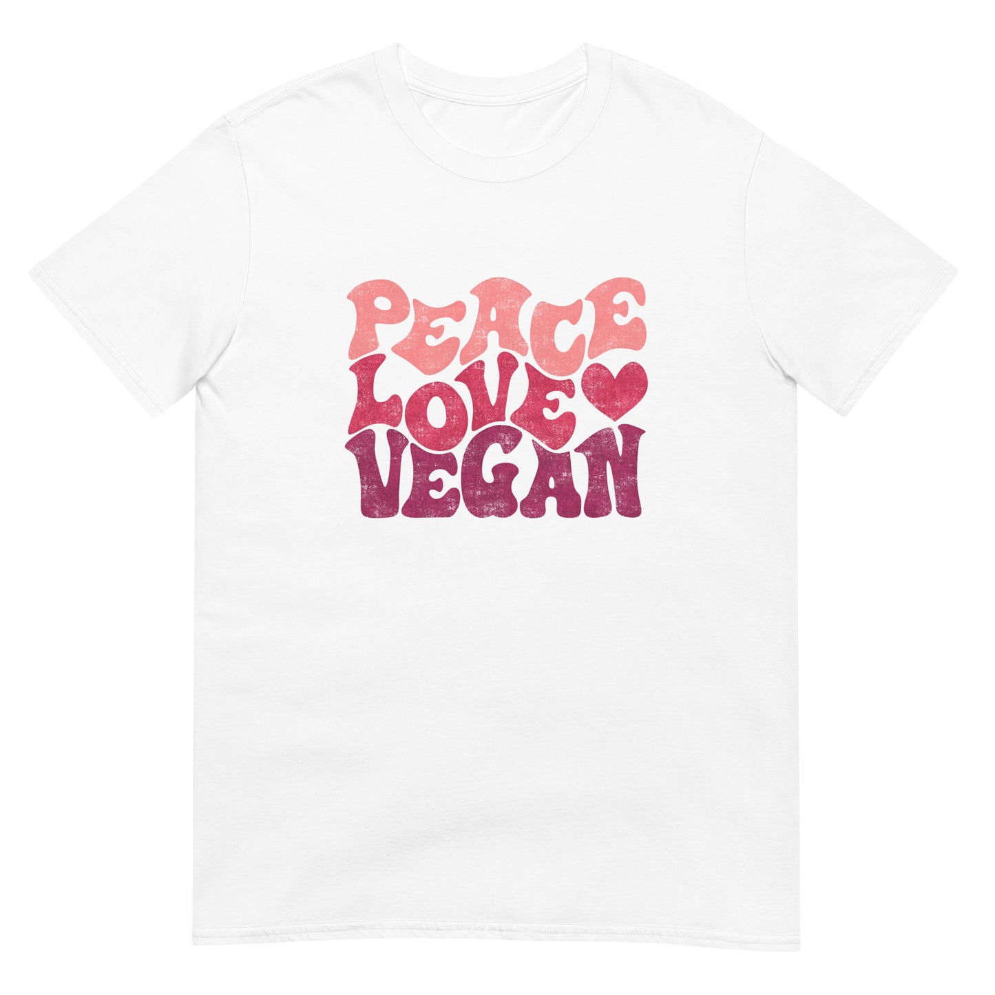 Peace, Love, Vegan Vintage Inspired Classic Fit Tee