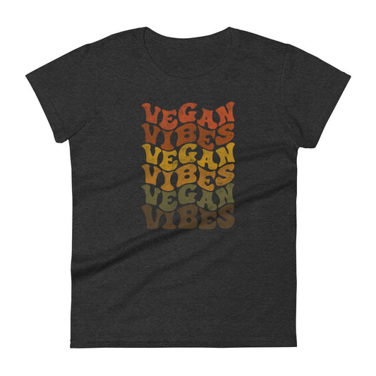 Vegan Vibes Vintage Inspired Fitted Tee