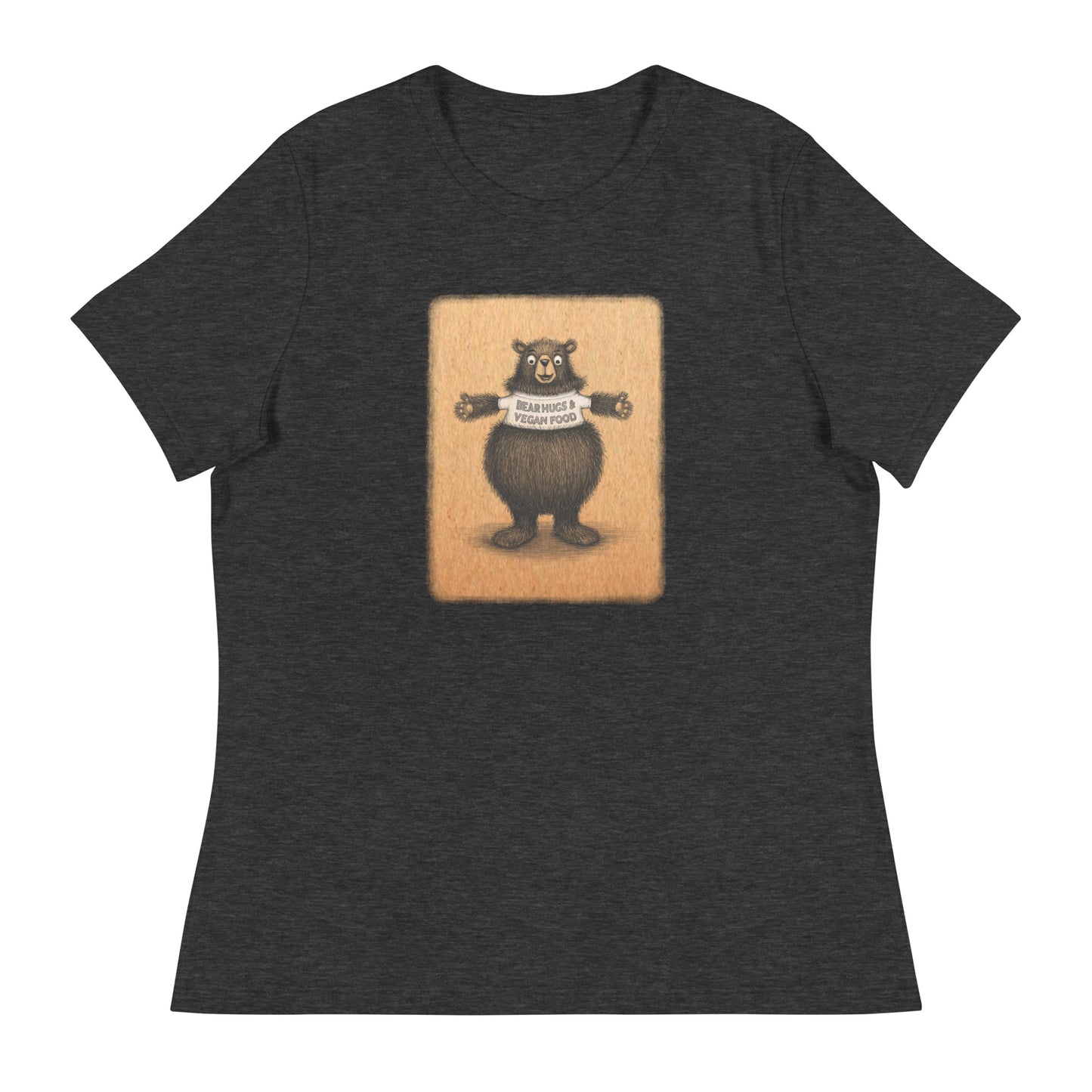 Bear Hugs and Vegan Food Contemporary Fit Tee