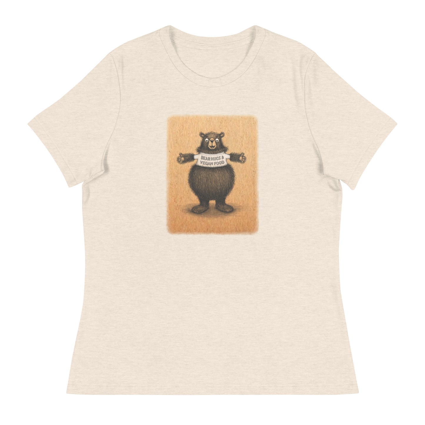 Bear Hugs and Vegan Food Contemporary Fit Tee