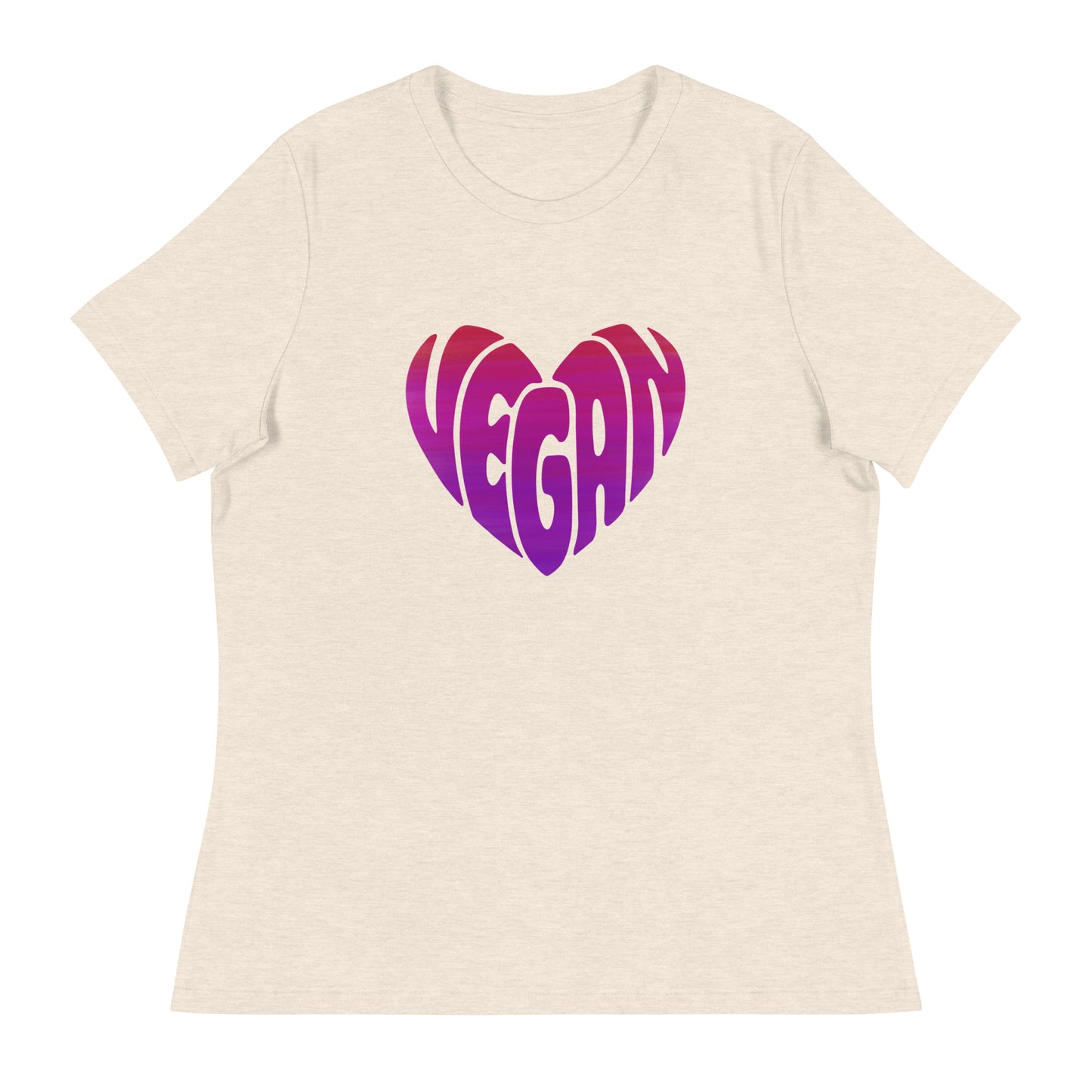 Groovy Ombre Vegan Heart Contemporary Fit Tee