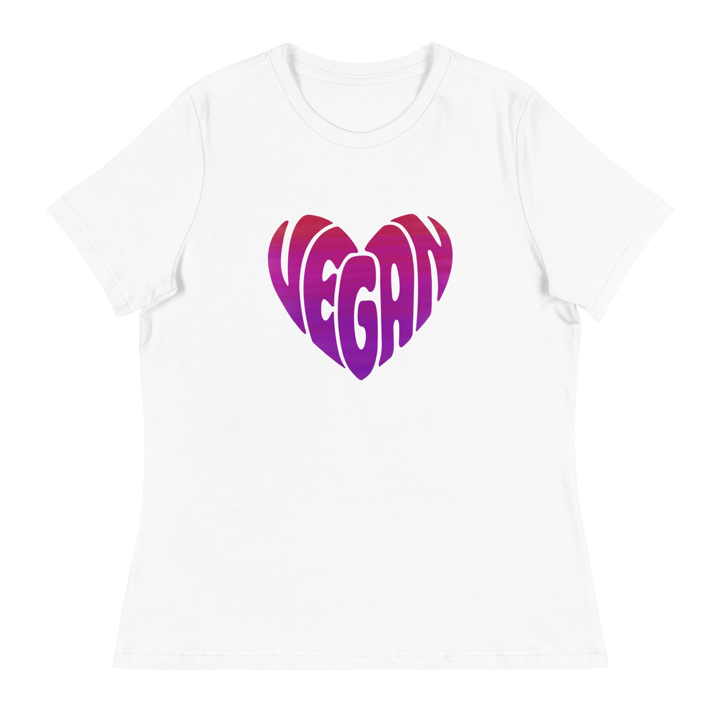 Groovy Ombre Vegan Heart Contemporary Fit Tee